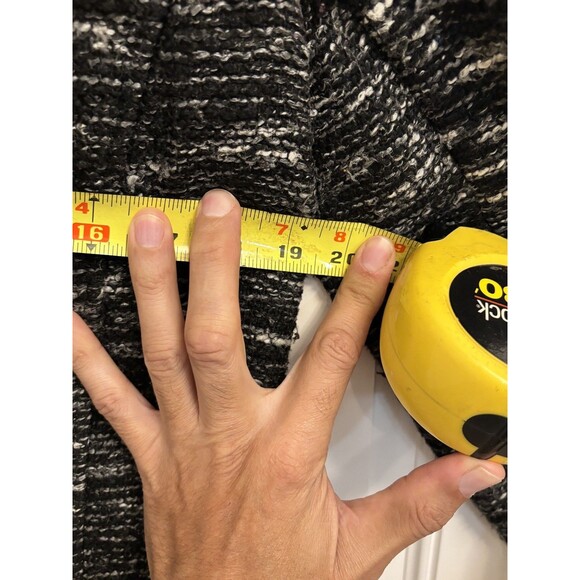 Free People Boucle Jacket Coat XS Tweed Boucle Textured Blazer Chevron - Picture 11 of 14